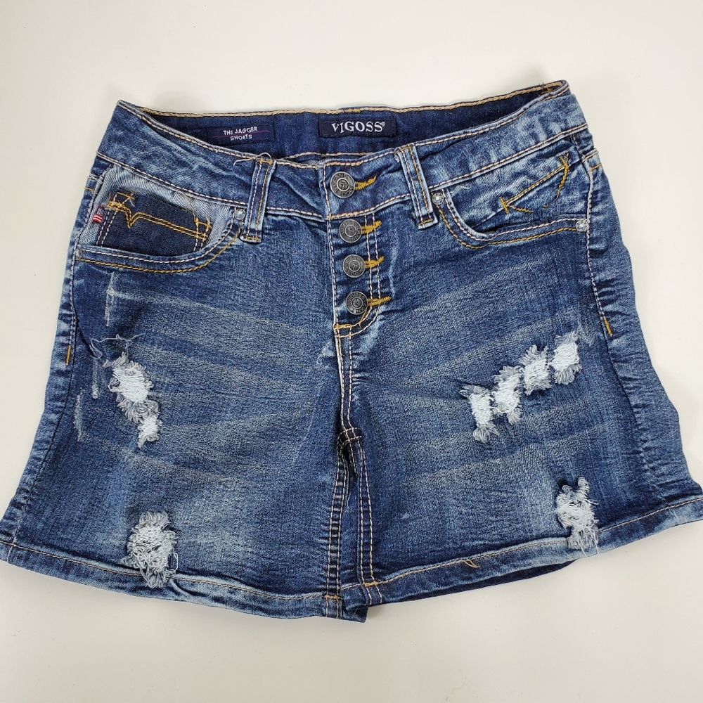 Vigoss jagger factory distressed shorts size 10